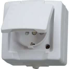 domesticeren klasse regeling Kopp NAUTIC stopcontact ip44 met randaarde 1-voudig opbouw wit |  Groepenkastbestellen