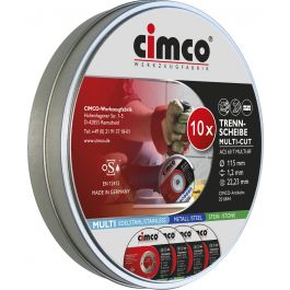 beha Wacht even Omkleden Cimco doorslijpschijf MultiCut (steen-inox-staal) 115mm x 1,2mm set van 10  stuks (206844) | Groepenkastbestellen