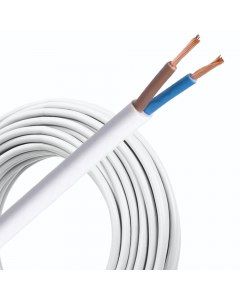 Helukabel VMVL (H05VV-F) kabel 2x0.75mm2 wit per rol 100 meter