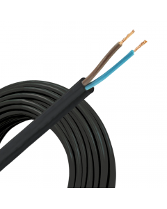 Helukabel VMVL (H05VV-F) kabel 2x1mm2 zwart per rol 100 meter