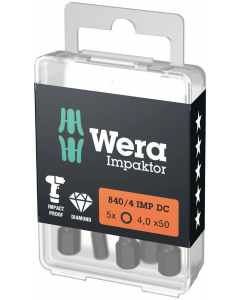 Wera bit impact inbus 4x50mm 1/4" -  5 stuks (05057644001)